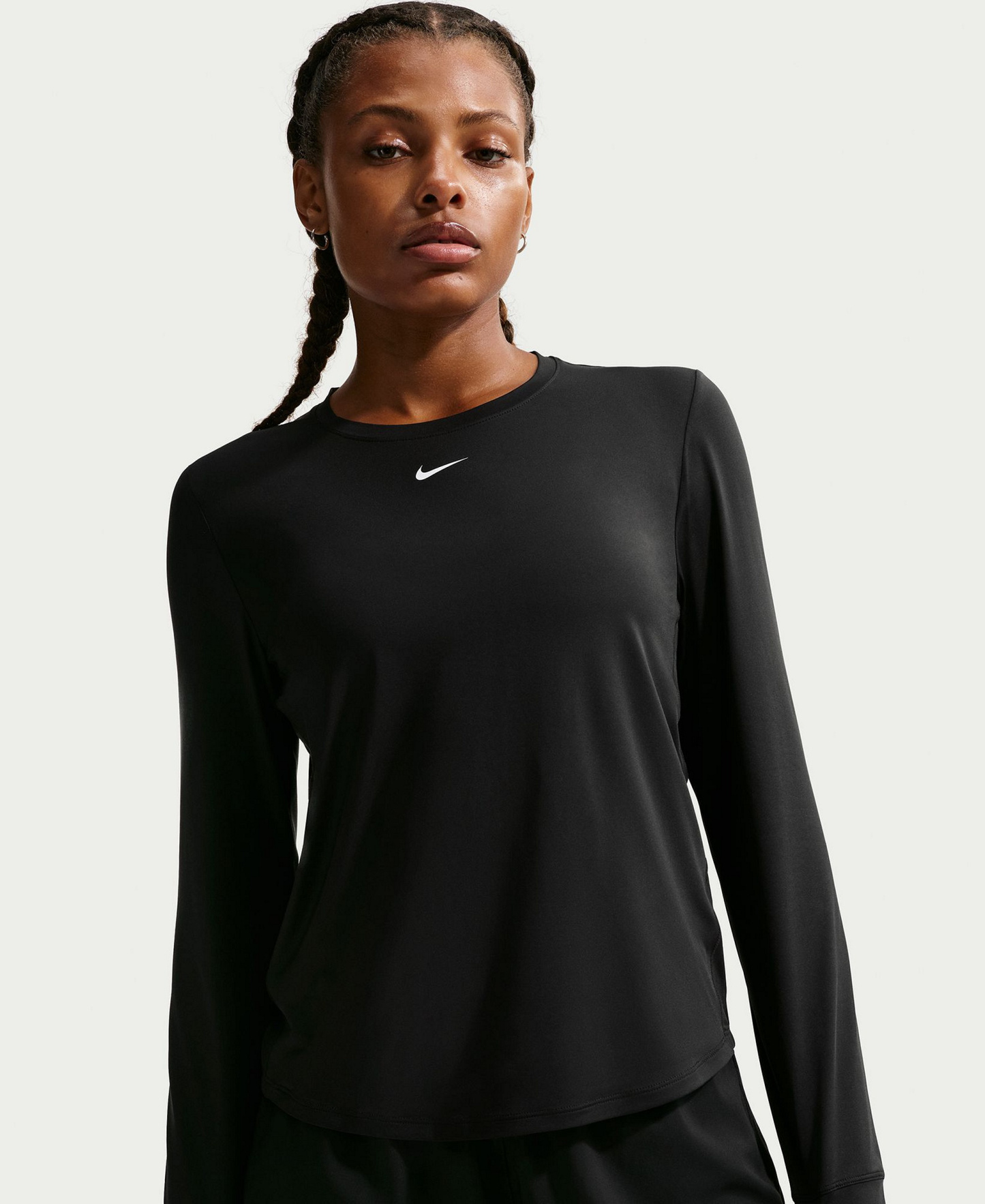 Nike Women's One Classic Dri-FIT Long-Sleeve Top - Black/white