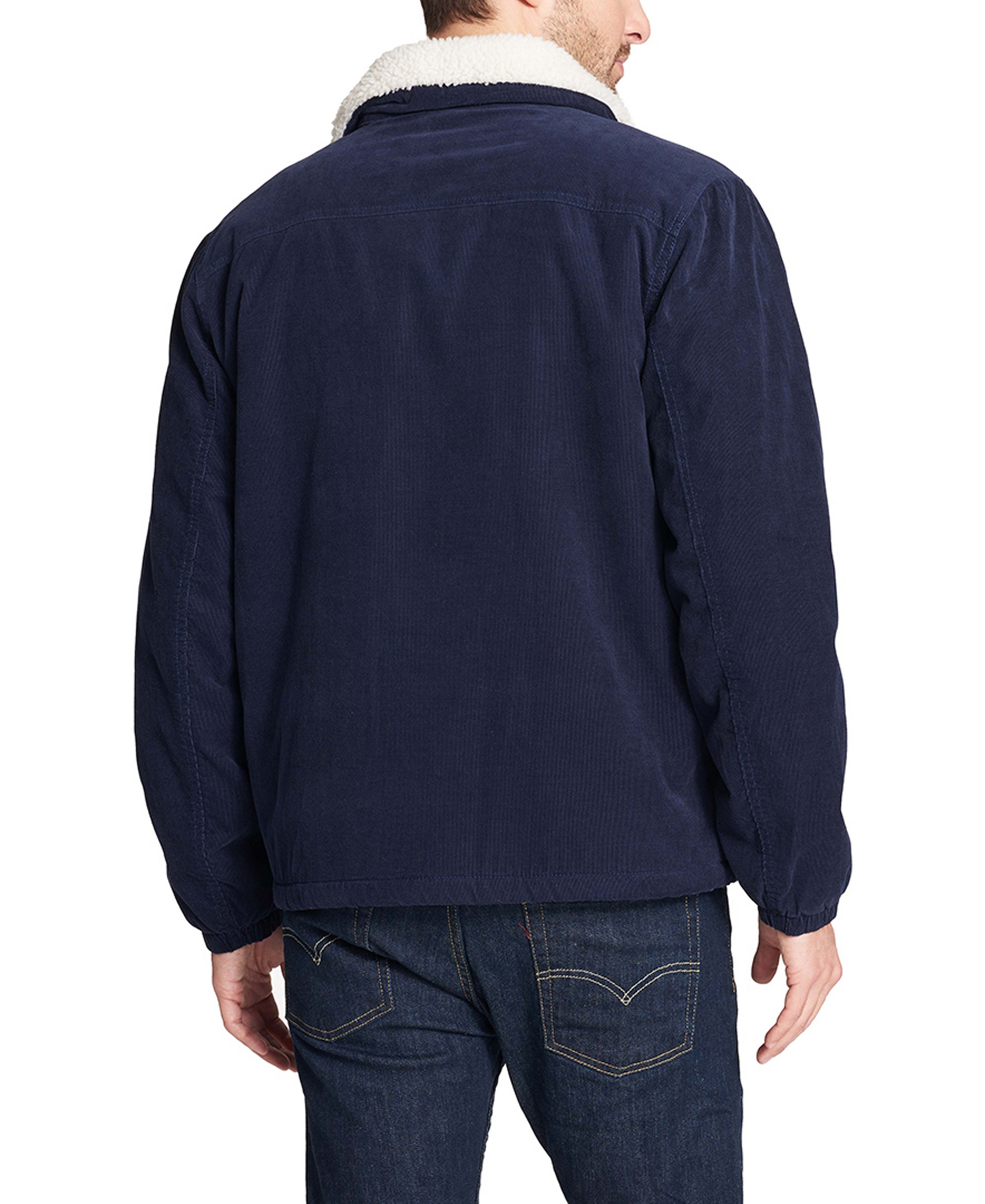 Levi's Men's Fleece-Lined Corduroy Trucker Jacket - Navy