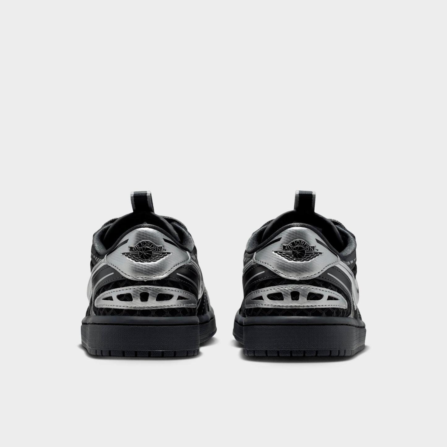 Women's Air Jordan 1 Low Method of Make Casual Shoes - Black/White/Anthracite/Metallic Silver - view 4