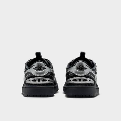 Women's Air Jordan 1 Low Method of Make Casual Shoes - Black/White/Anthracite/Metallic Silver - view 4