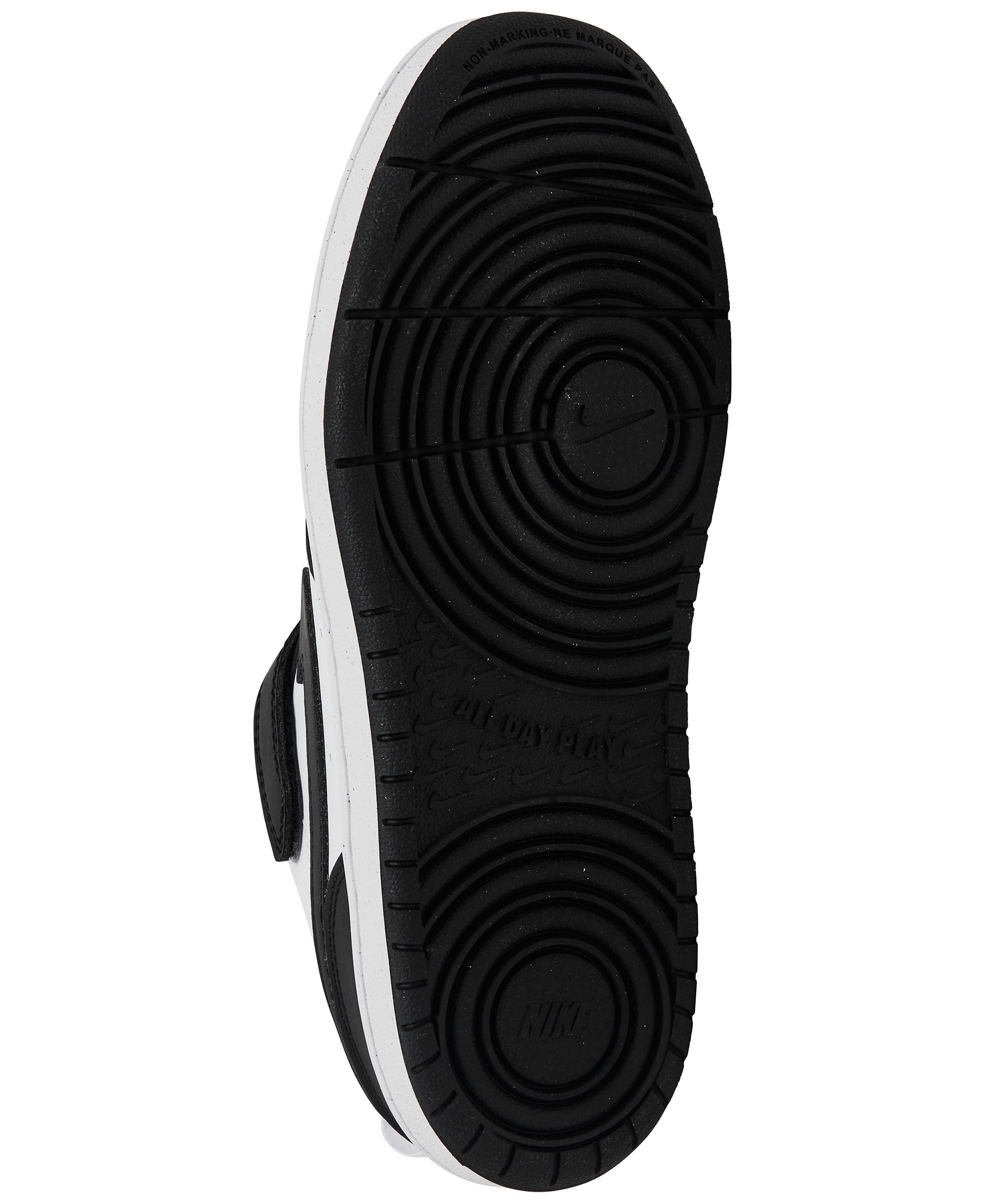 Nike Little Kids' Court Borough Low Recraft Fastening Strap Casual Sneakers from Finish Line - White, Black