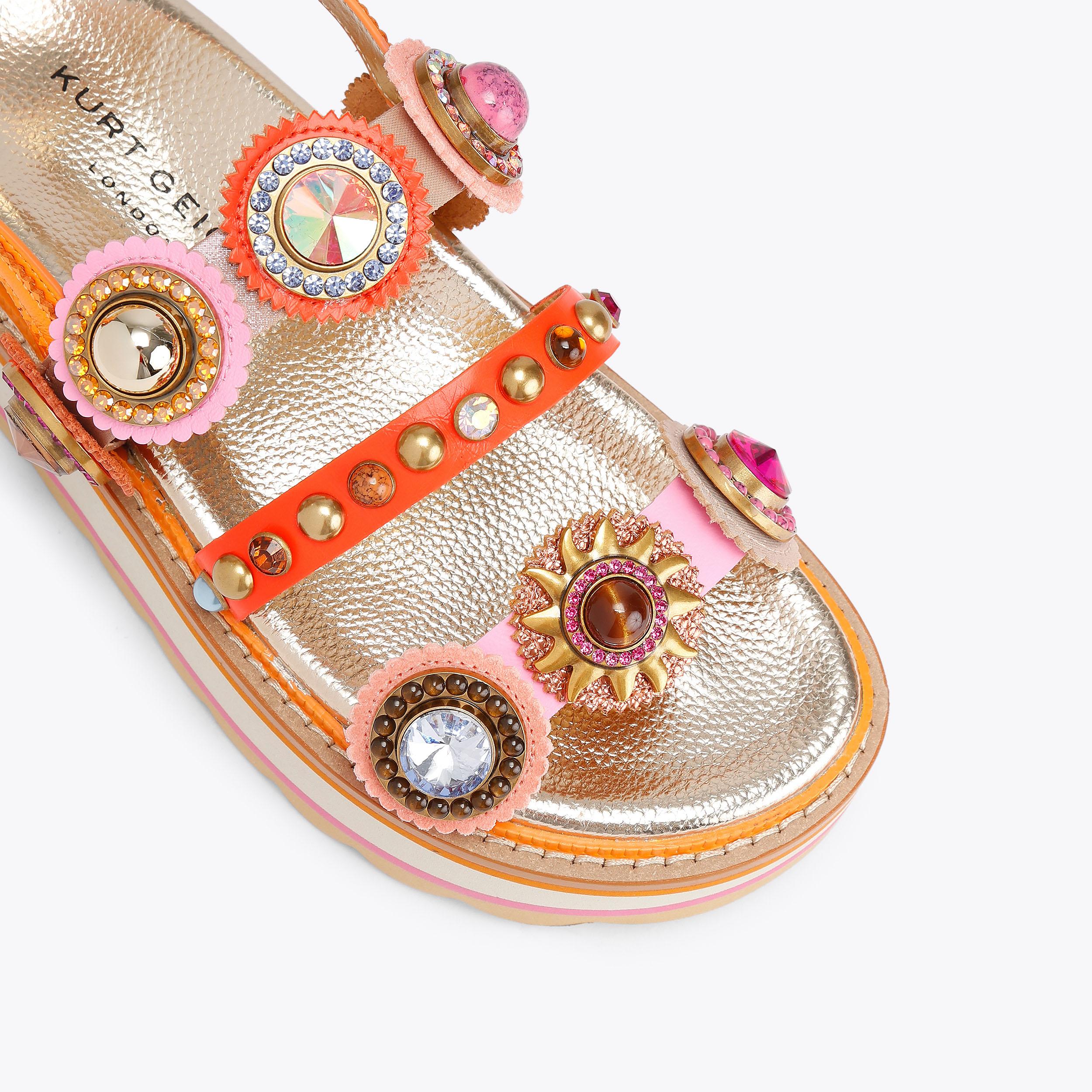 Kurt Geiger London Octavia Slingback Platform Sandal - Multi Colored - view 5