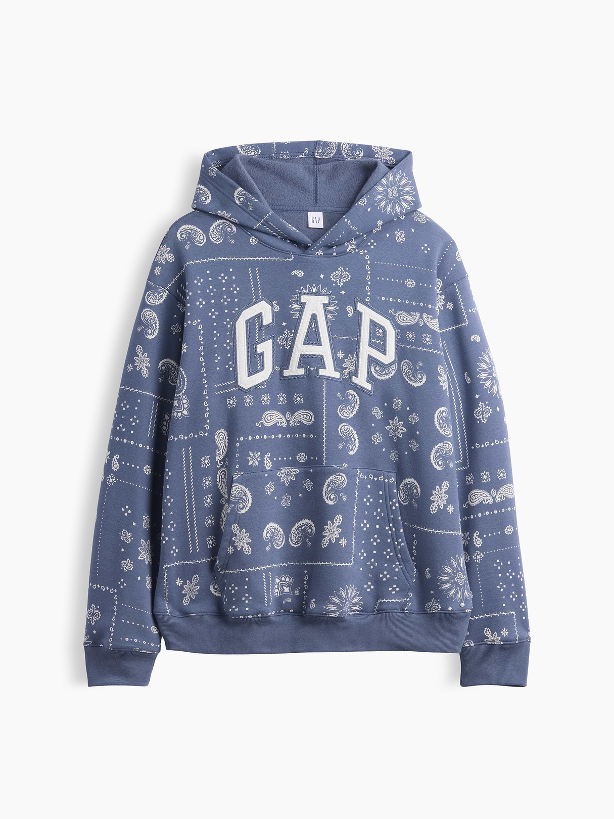 Relaxed Gap Logo Hoodie - Blue bandana