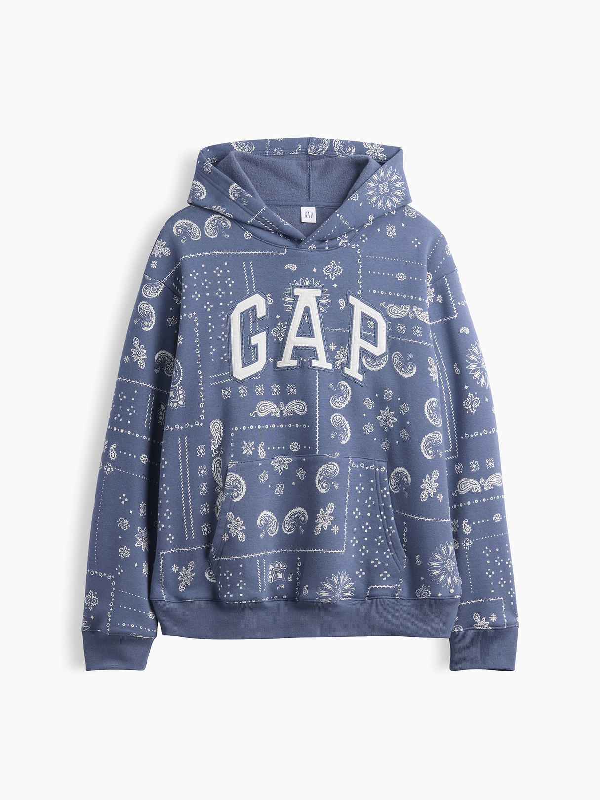 Relaxed Gap Logo Hoodie - Blue bandana