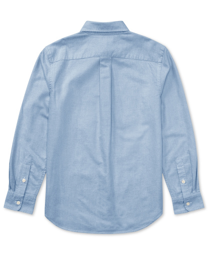 Polo Ralph Lauren 8-20 Boys' Embroidered Pony Logo Cotton Oxford Shirt - Light Blue