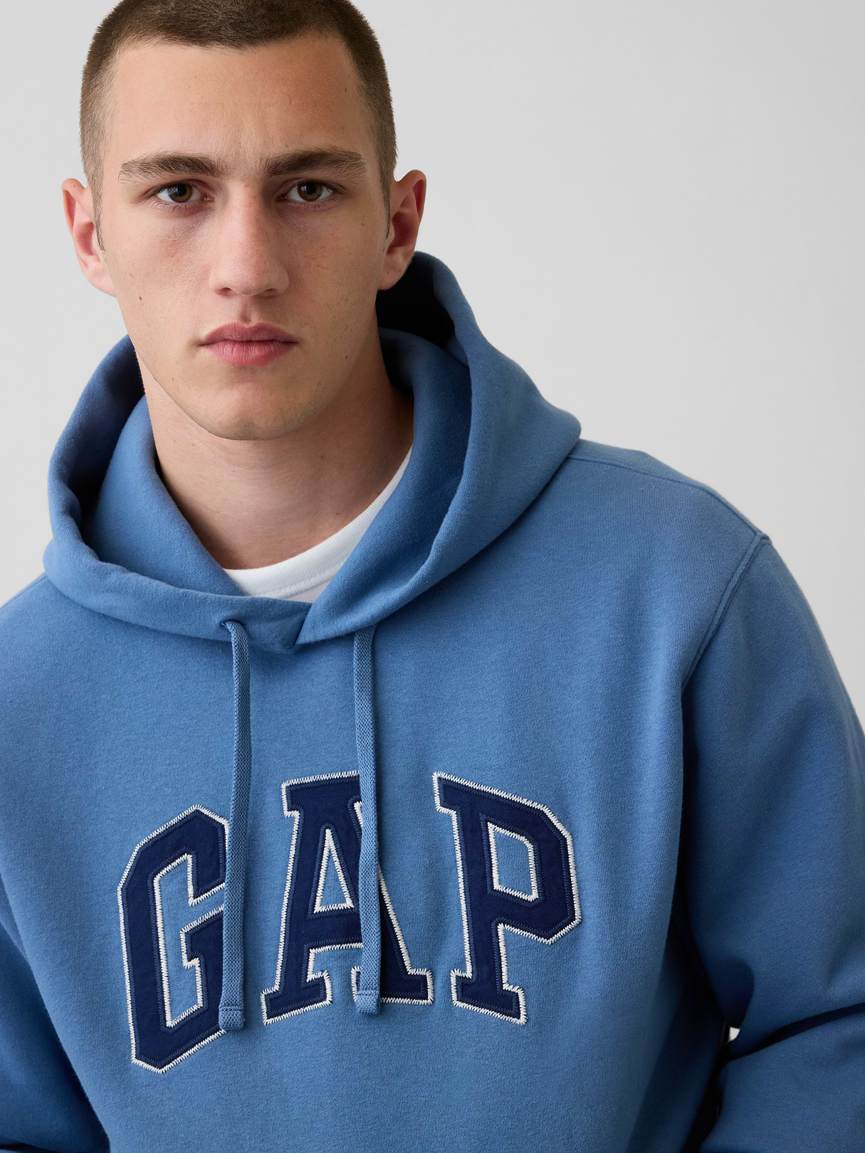 Adult VintageSoft Arch Logo Hoodie - Bainbridge blue