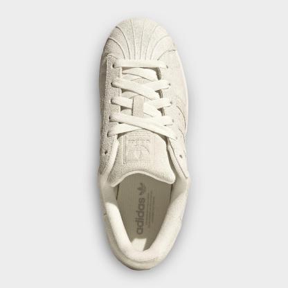 Women's adidas Originals Superstar II Casual Shoes - Off White/Off White/Grey Two - Top view