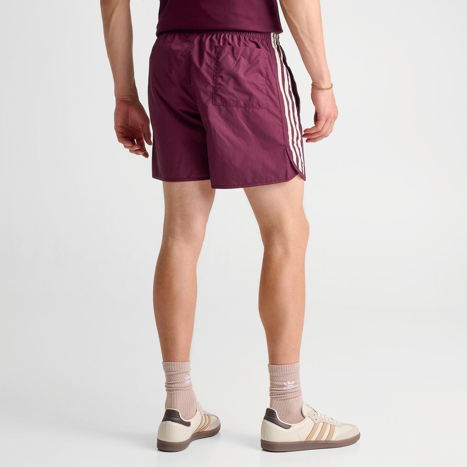 Men's adidas Originals adicolor Sprinter Shorts - Maroon/Wonder White - view 4
