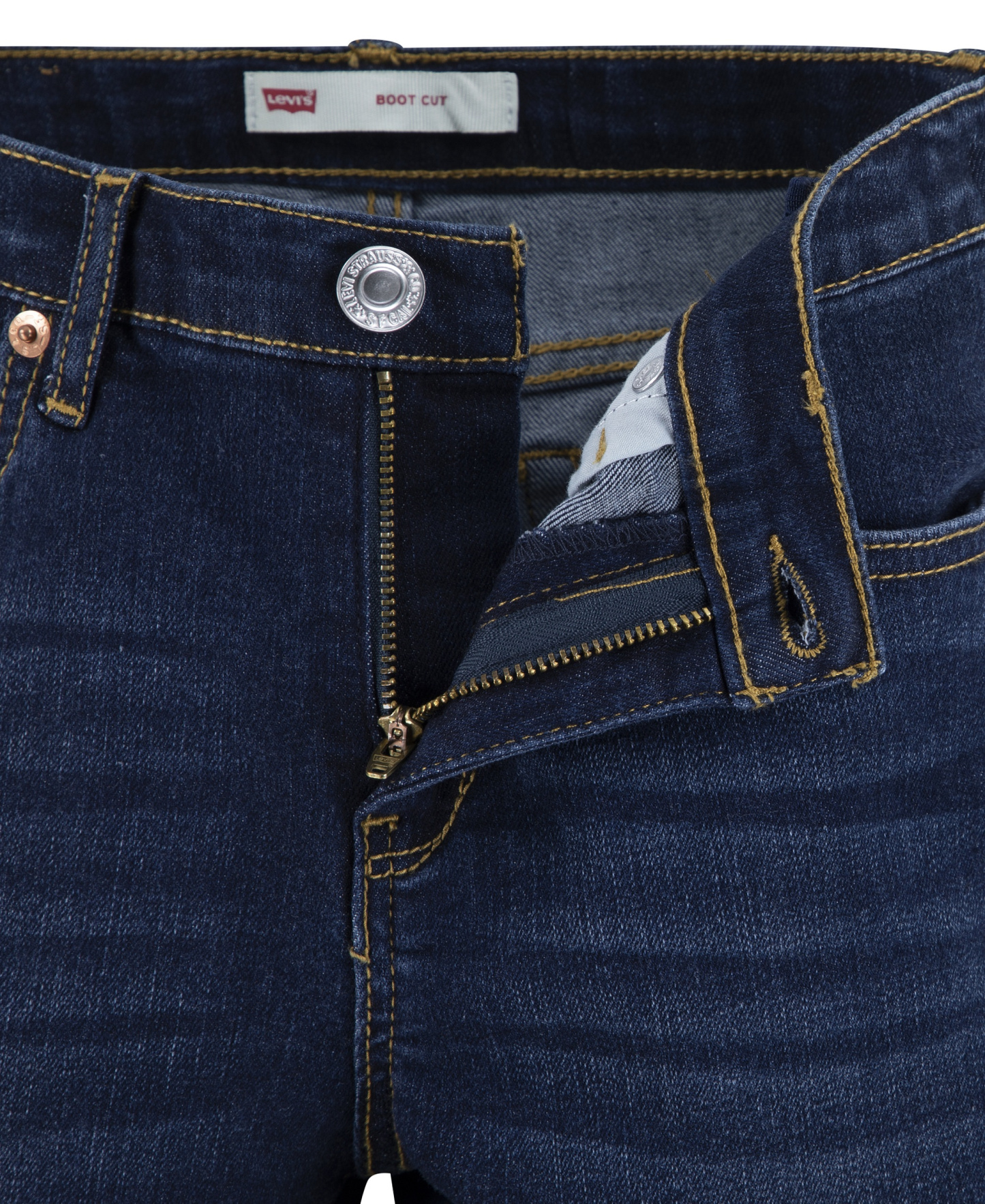 Levi's Girls' 7-16 Mid-Rise Classic Bootcut Denim Jeans - Dark Blue