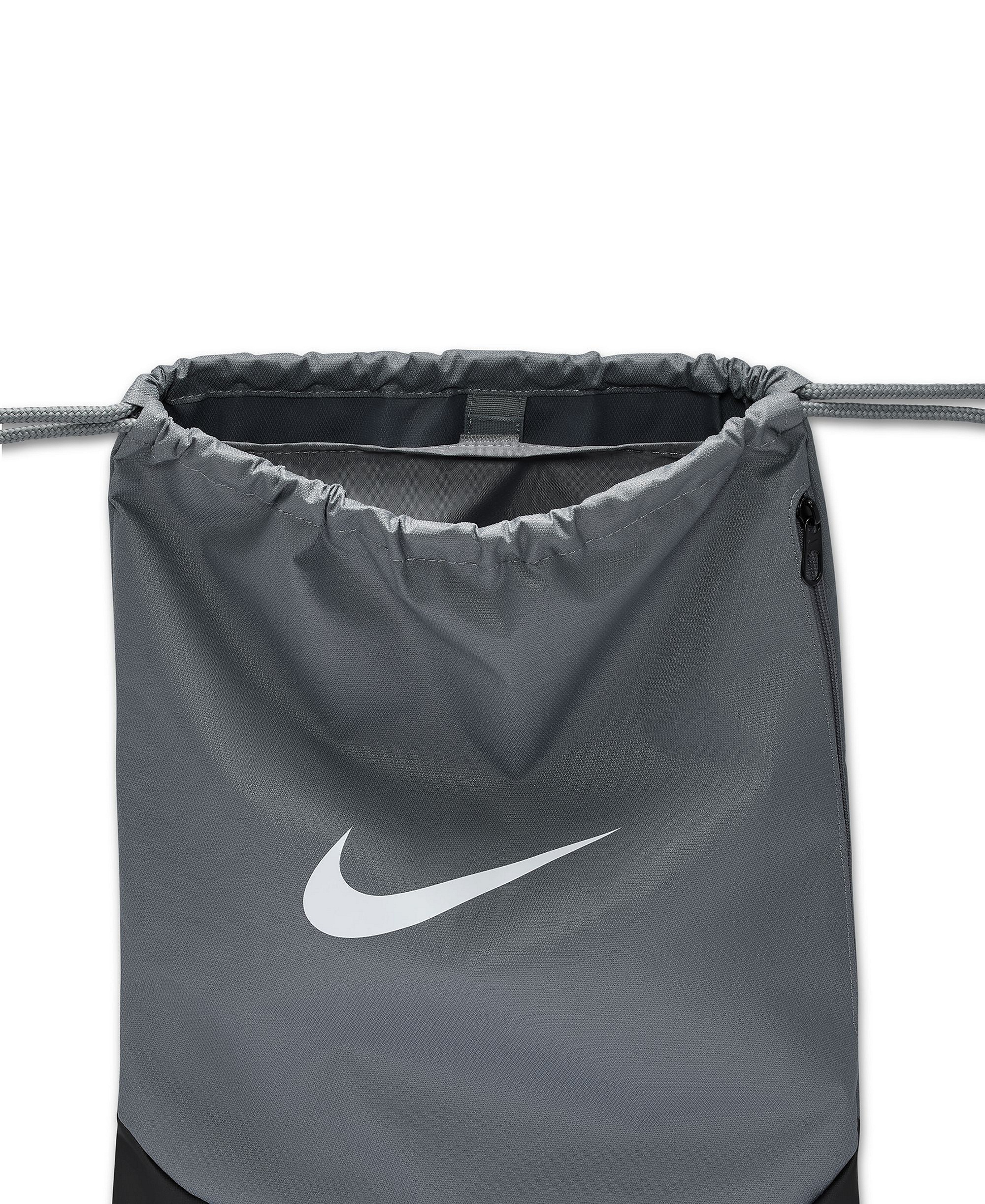 Nike Brasilia Drawstring Bag (18L) - Smoke Gray/Black