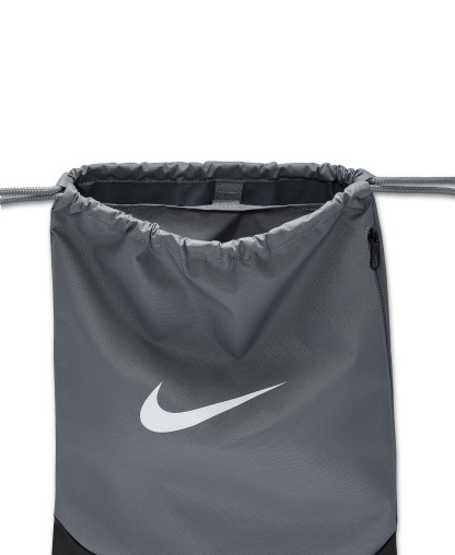 Nike Brasilia Drawstring Bag (18L) - Smoke Gray/Black