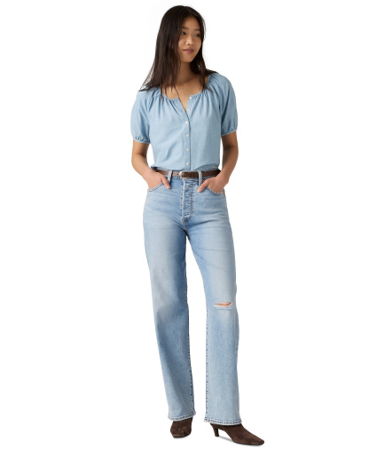 Levi's Women's Ribcage High-Rise Straight-Leg Jeans - Around Abo