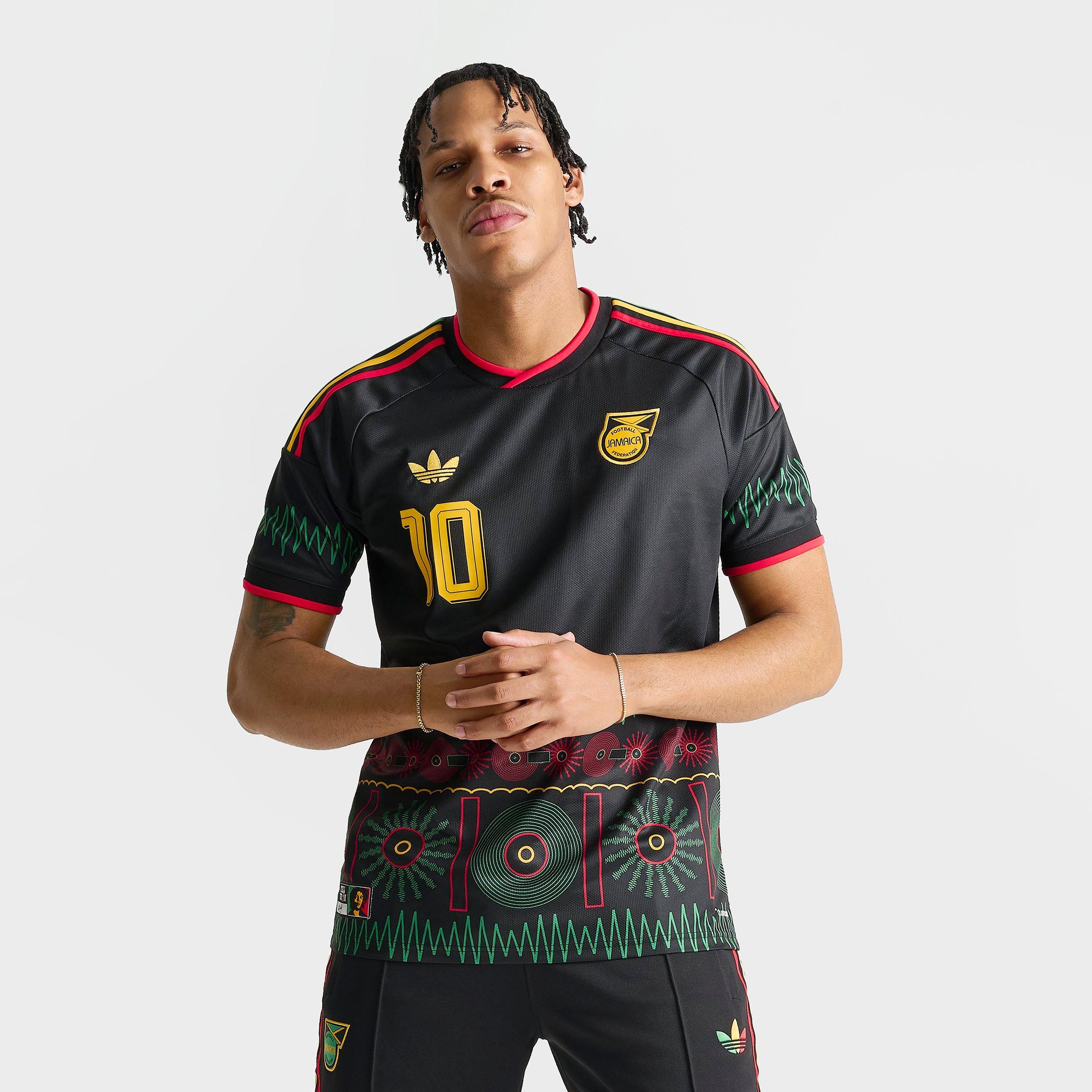 Men's adidas Originals x Bob Marley Jamaica 26 Away Replica Soccer Jersey - Black