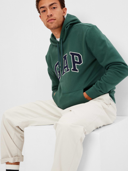 Adult VintageSoft Arch Logo Hoodie - bistro green