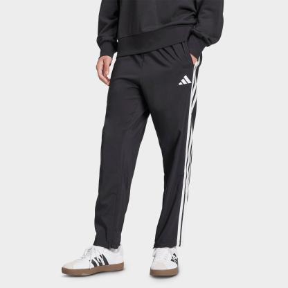 Men's adidas Essentials 3-Stripes Stanford Open Hem Pants - Black/White