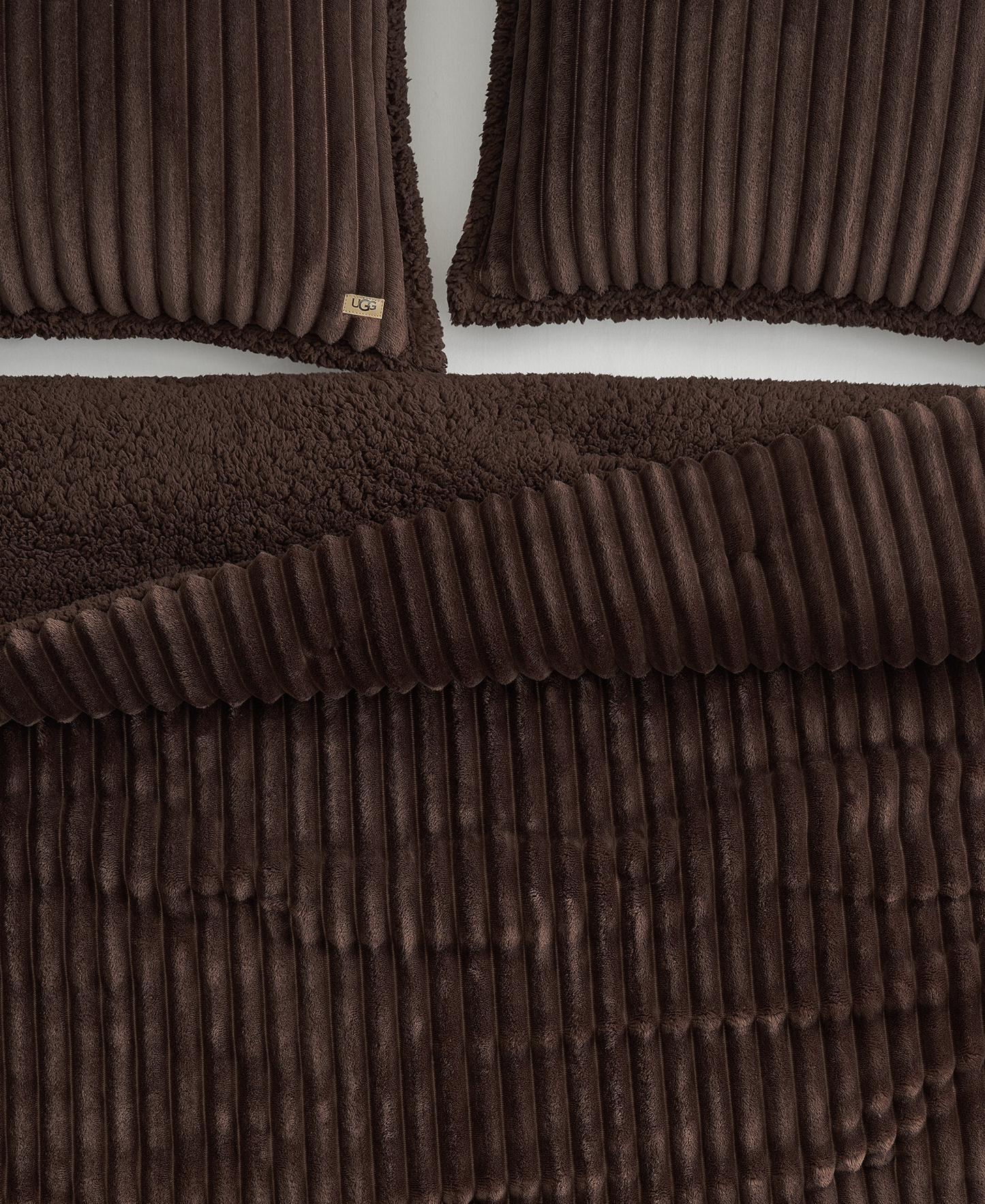 UGG® Avery Ribbed 2-Piece Comforter Set, Twin/Twin XL - Burnt Cedar