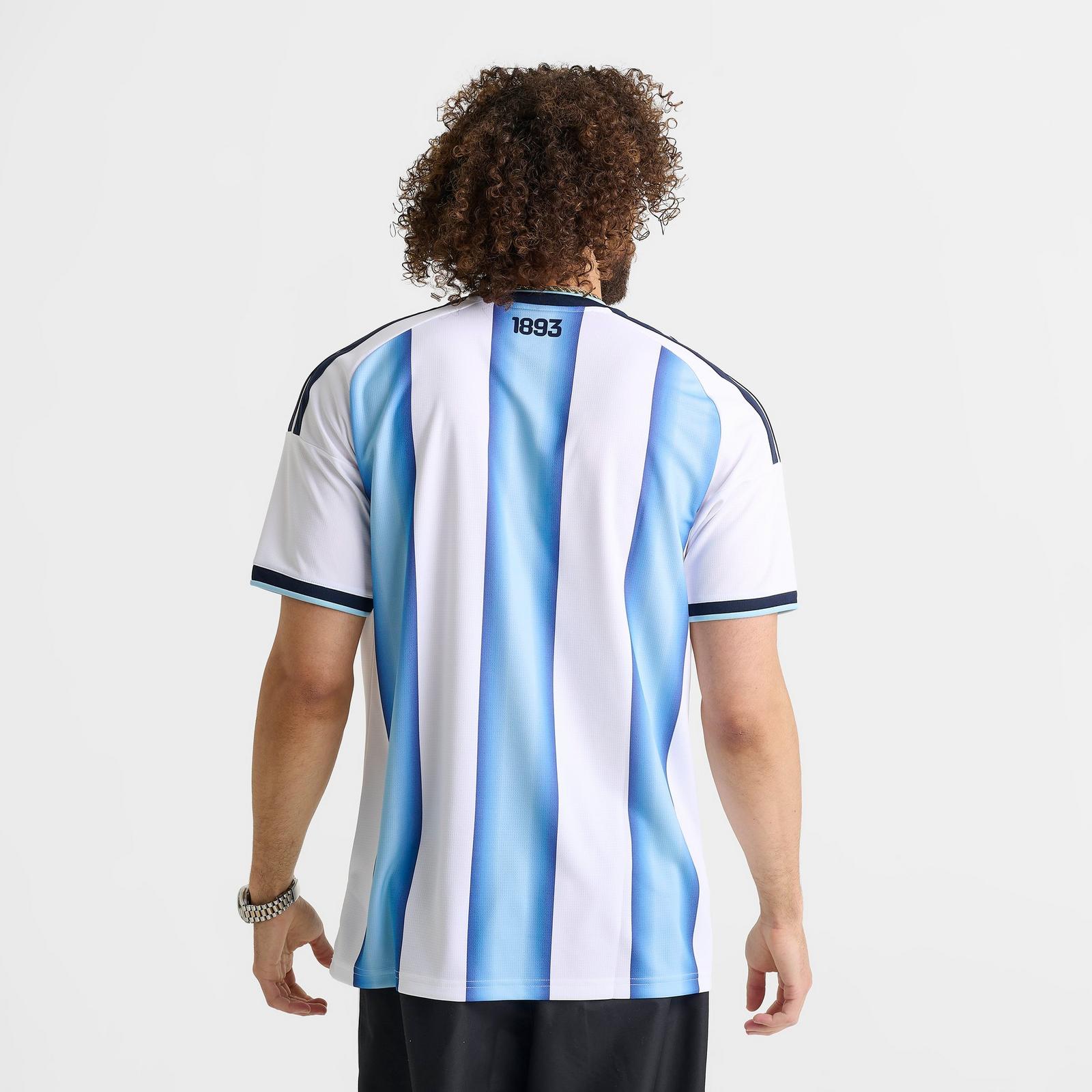 Men's adidas Argentina 2026 Home Replica Soccer Jersey - White/Icey Blue/Light Blue - view 4
