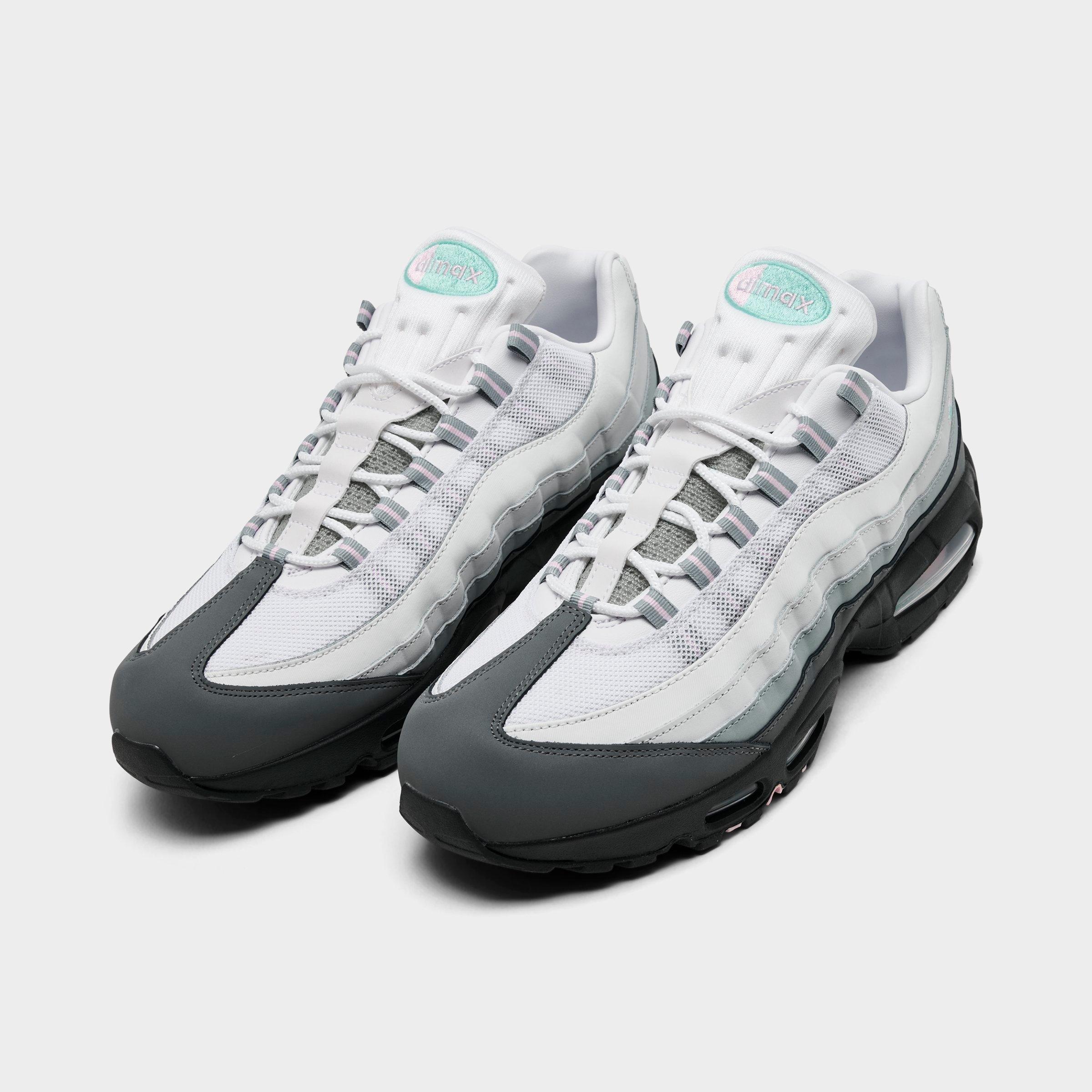 Men's Nithtke Air Max 95 Big Bubble Scorpion Casual Shoes - Part 3 - Anthracite/Pink Foam/Hyper Turquoise/White/Smoke Grey/Light Pumice - Both shoes facing left