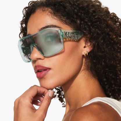 Kurt Geiger London Kurt Oversized Visor Sunglasses - Green - view 2
