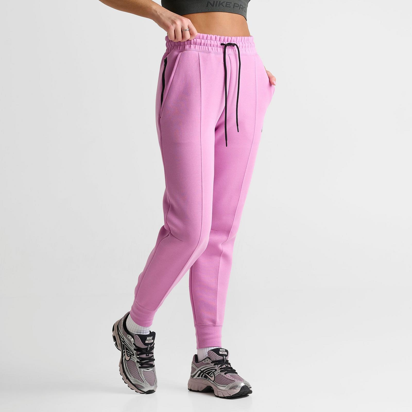 Women's Nike Sportswear Tech Fleece Jogger Pants - Light Magenta/Black