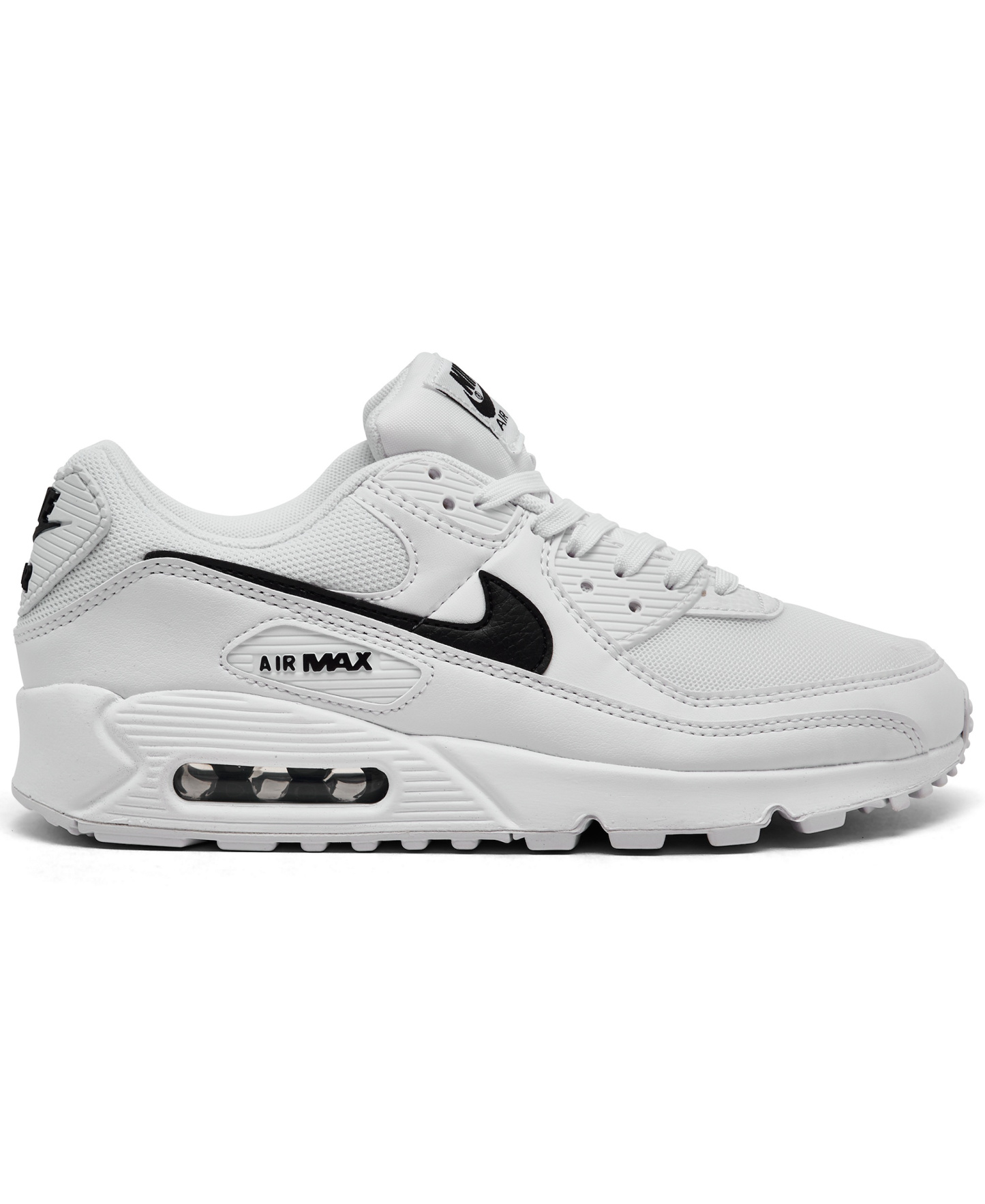 Nike Women's Air Max 90 Casual Sneakers from Finish Line - White, Black