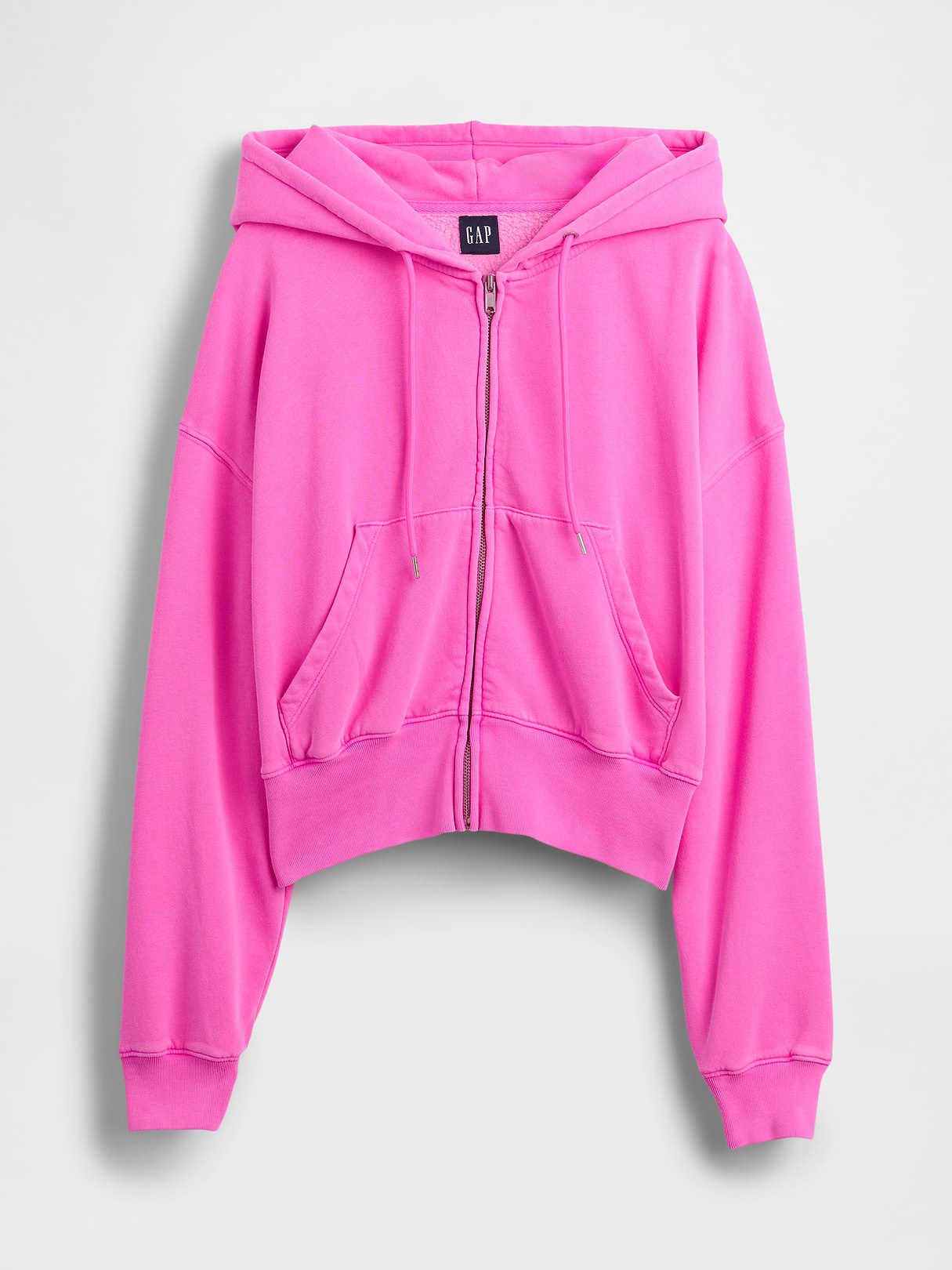 VintageSoft Wedge Zip Hoodie - Sugar plum neon pink