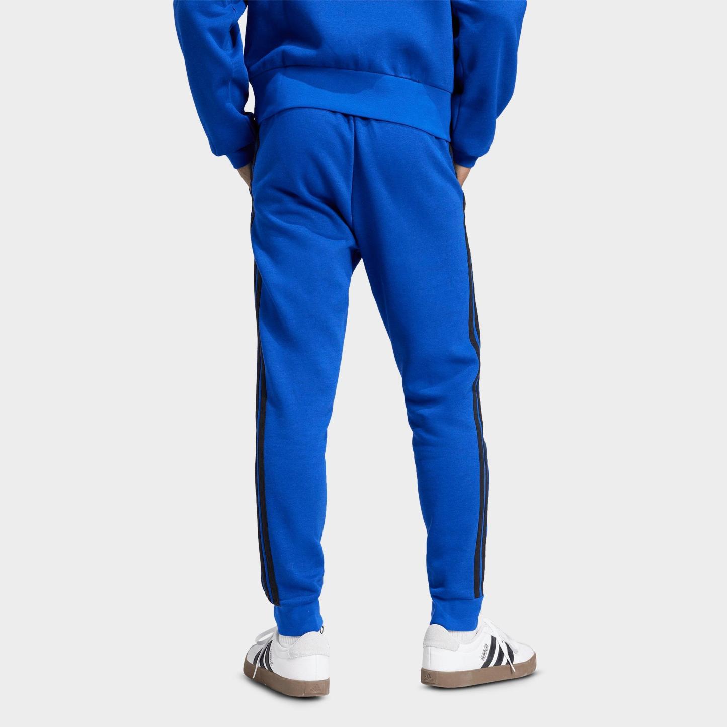 Men's adidas Essentials 3-Stripes Fleece Jogger Pants - Royal Blue/Black