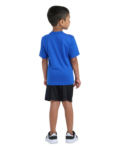 adidas Boys' 2T-7 Essential Graphic T-Shirt and Shorts, 2-Piece Set - Bright Blue