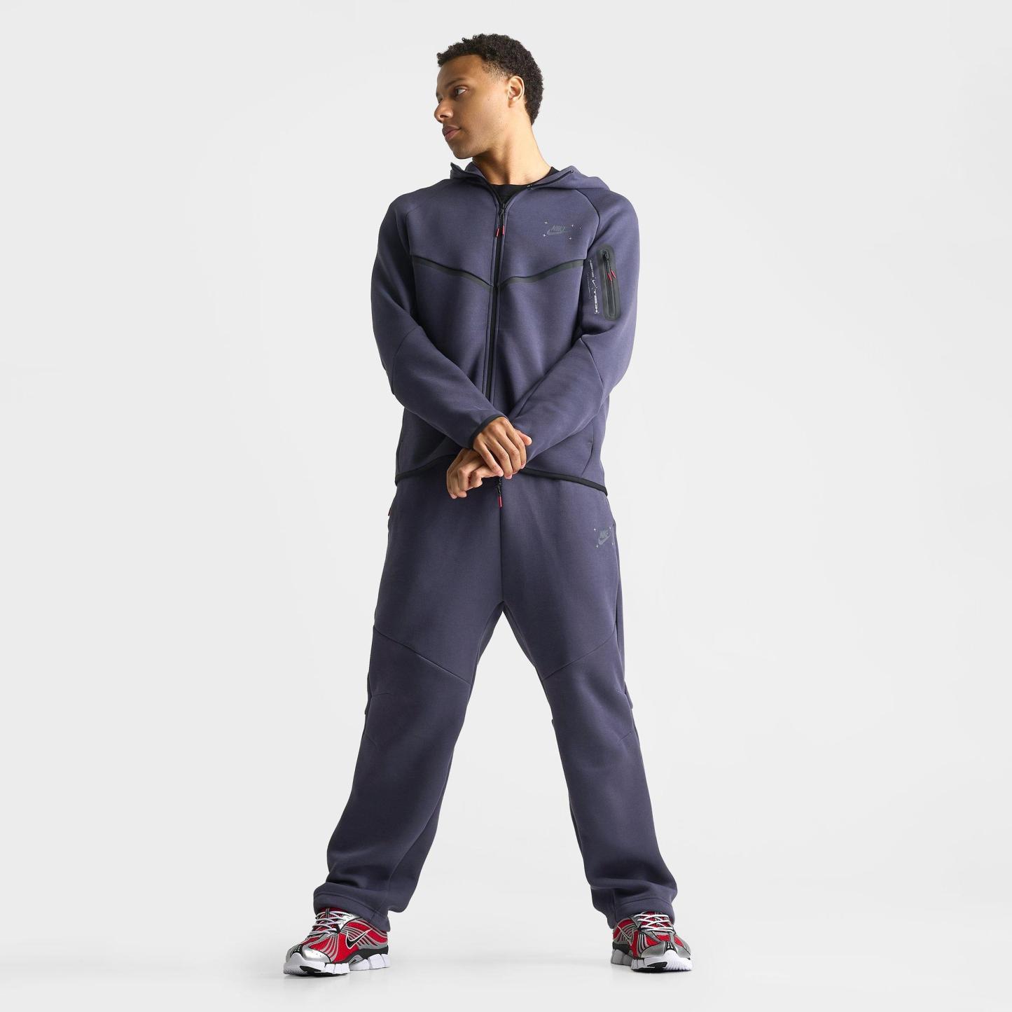 Men's Nithtke Tech Fleece Windrunner Graphic Full-Zip Hoodie - Gridiron/Black