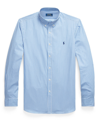 Polo Ralph Lauren Men's Slim-Fit Stretch Shirt - Light Blue/White