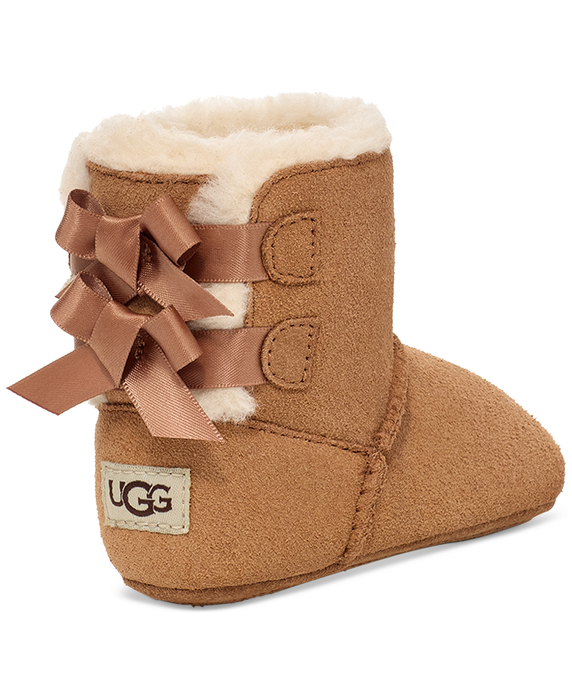 UGG® Baby Bailey Bow Booties - Chestnut