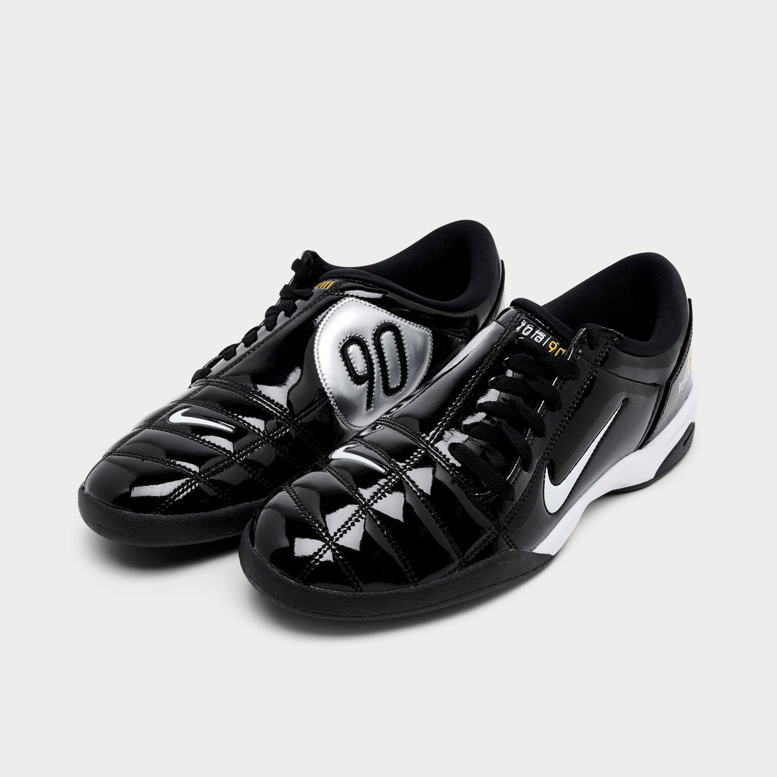 Men's Nike Total 90 Casual Shoes - Black/White/Metallic Silver
