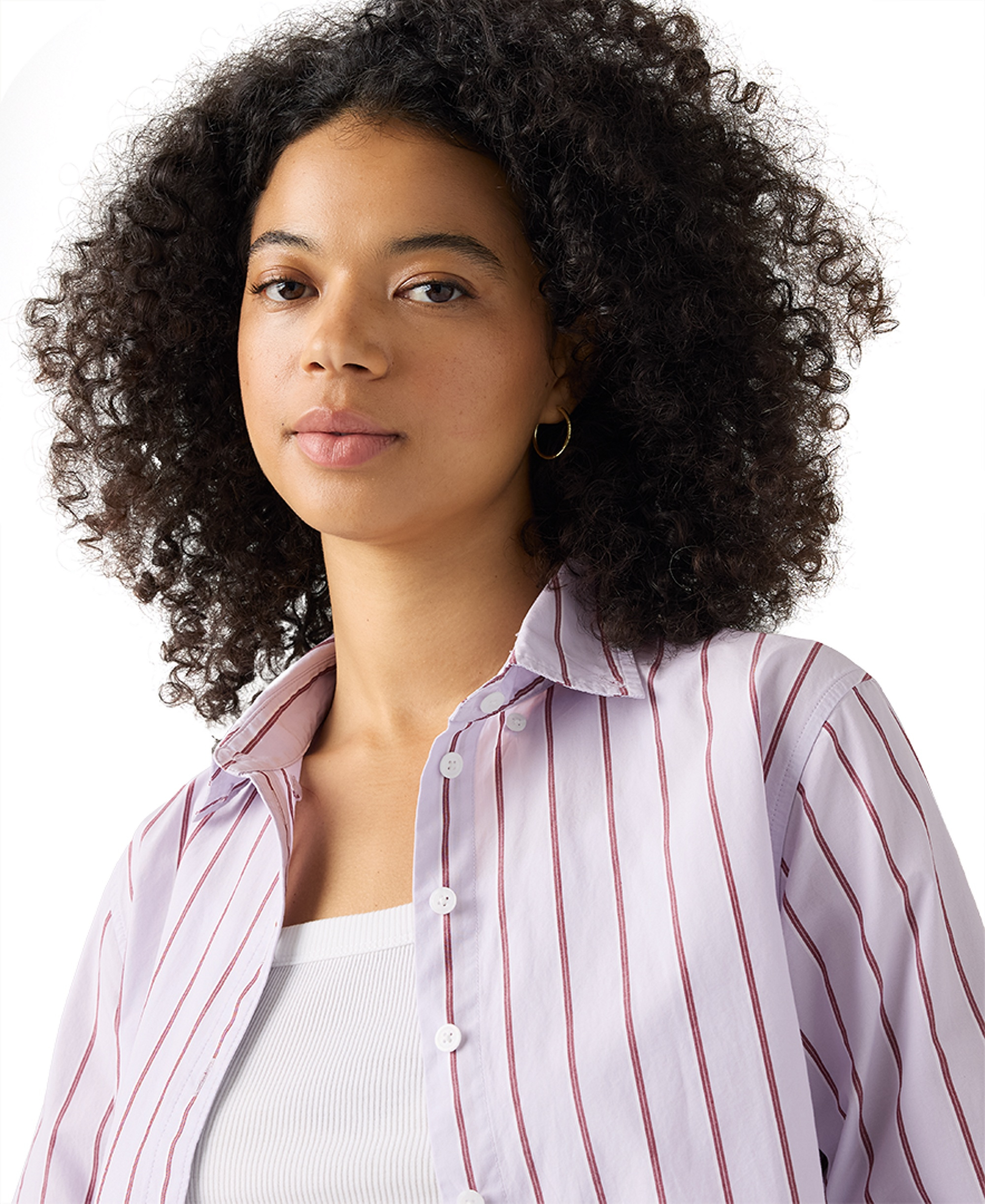 Levi's Women's Sully Long-Sleeve Shirt - Adora Stripe Lavender Blue