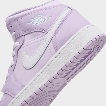 Big Kids' Air Jordan Retro 1 Mid Casual Shoes - Pink Foam/China Rose/White/Pink Foam - view 3