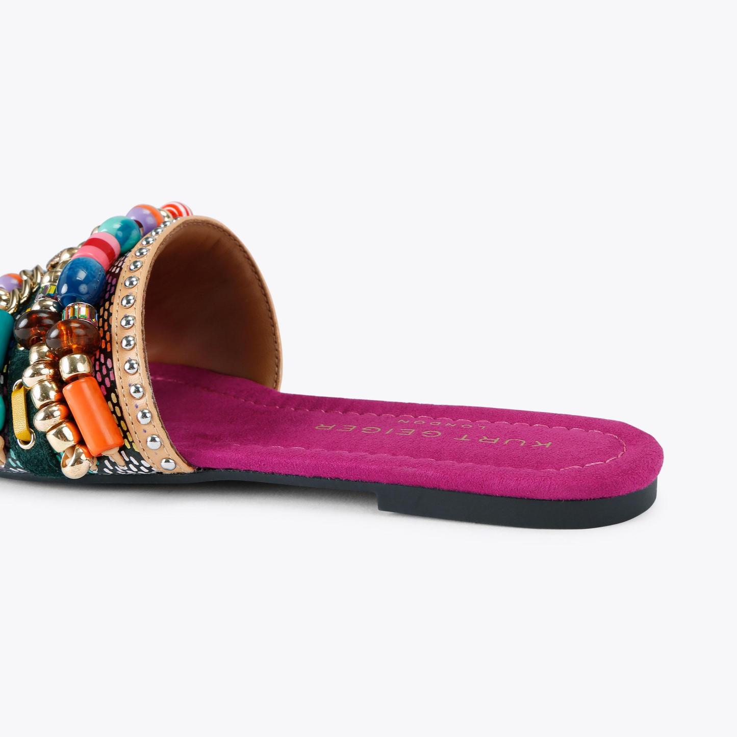 Kurt Geiger London Southbank Beaded Flat - Pink - view 4
