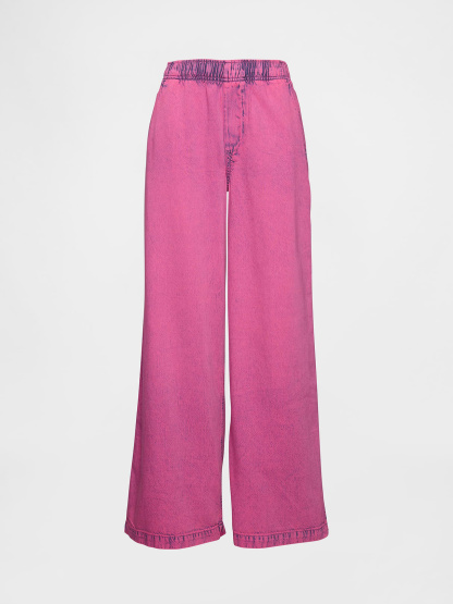 Mid Rise UltraSoft Easy Baggy Jeans - Pink rinse