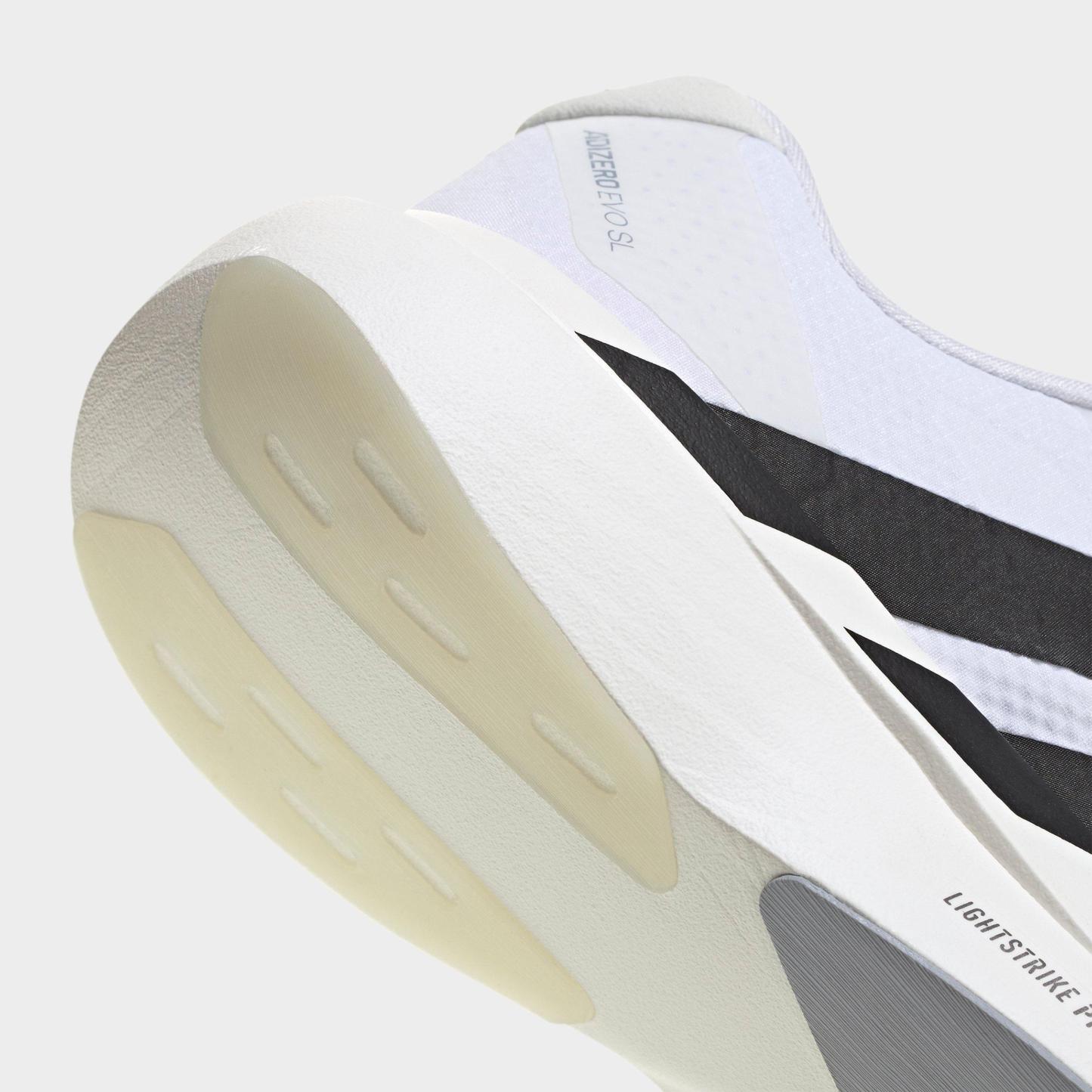 Women's adidas Adizero EVO SL Woven Running Shoes - Part 2 - Cloud White/Core Black/Dash Grey - Detail shot