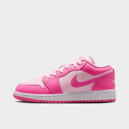 Big Kids' Air Jordan Retro 1 Low Casual Shoes - China Rose/White/Pink Foam - view 1