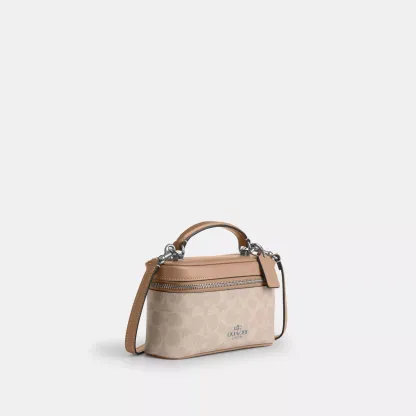Rainer Crossbody Bag 18 In Signature Canvas - Silver/Sand/Taupe - view 6