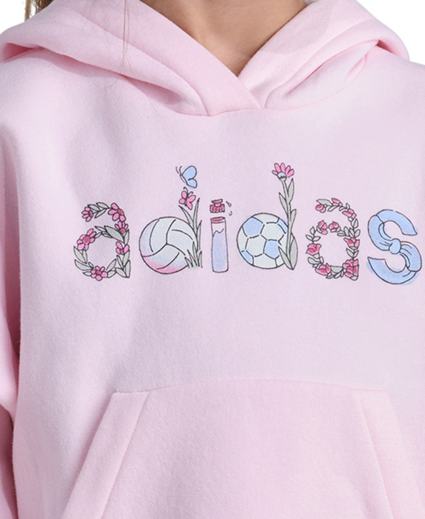 adidas Girls' 2T-6X Long-Sleeve Hoodie and Jogger Pants, 2-Piece Set - Distilled Pink