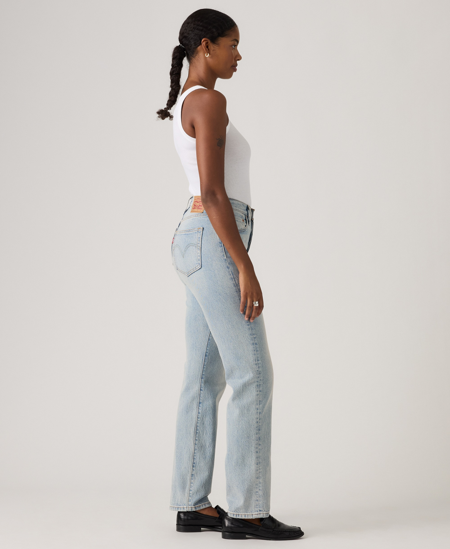 Levi's Women's 501 Curve High-Rise Straight-Leg Jeans - Heart Music No Dx