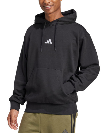 adidas Men's Essentials Feel Cozy Fleece Hoodie - Black