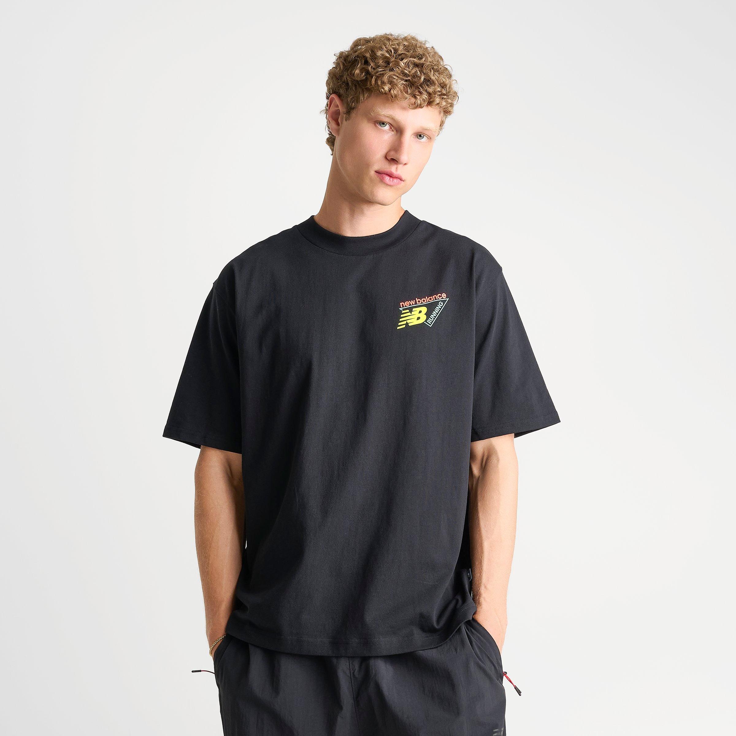 Men's New Balance Classic Tri-Logo Heat Map T-Shirt - Black - view 3