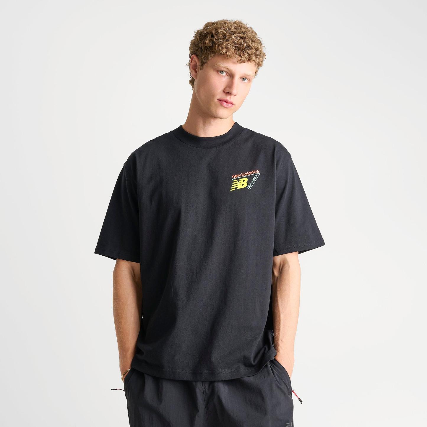 Men's New Balance Classic Tri-Logo Heat Map T-Shirt - Black - view 3