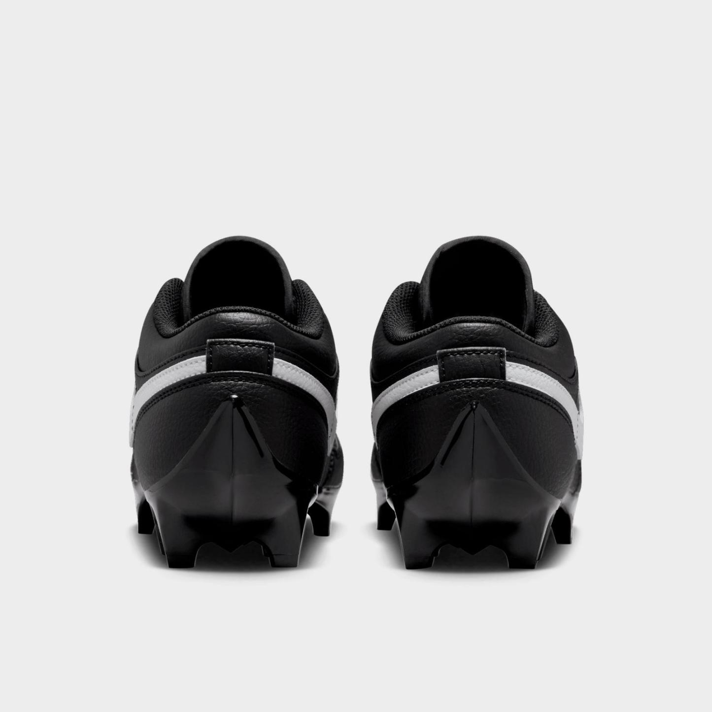 Men's Jordan 1 Low TD Football Cleats - Black/Black/White - view 4