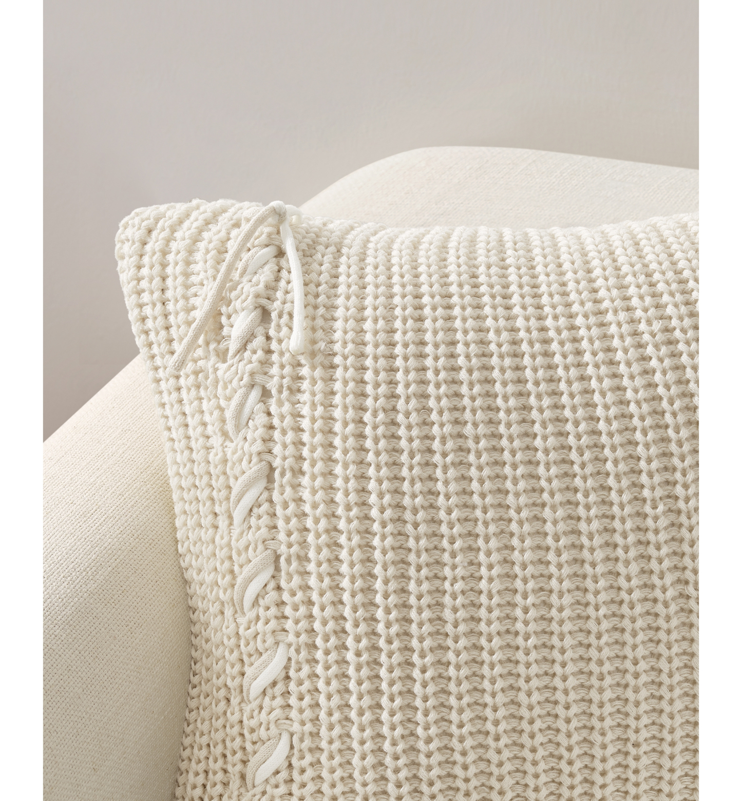 UGG® Merino Knit Decorative Pillow, 20" x 20" - Cream