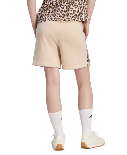adidas Women's Seasonal Essentials 3-Stripes Printed Shorts - Crystal Linen/Multicolor/Mrystal Linen