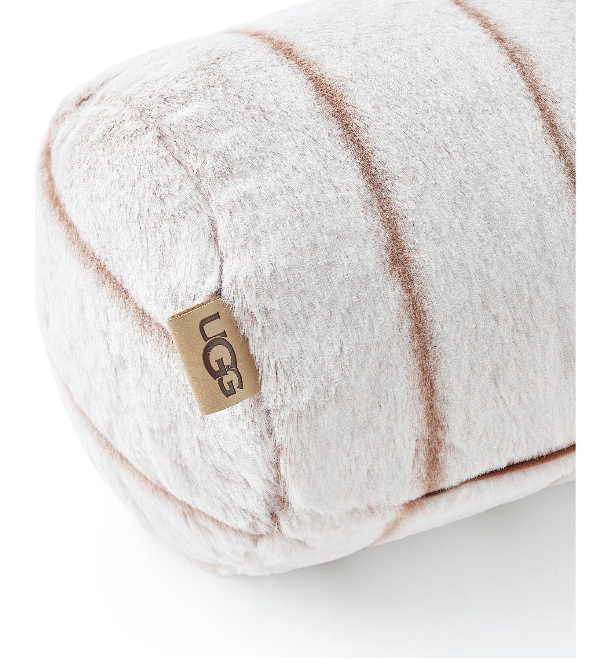 UGG® Stasia Faux Fur Bolster Decorative Pillow, 36" x 8" - Cream