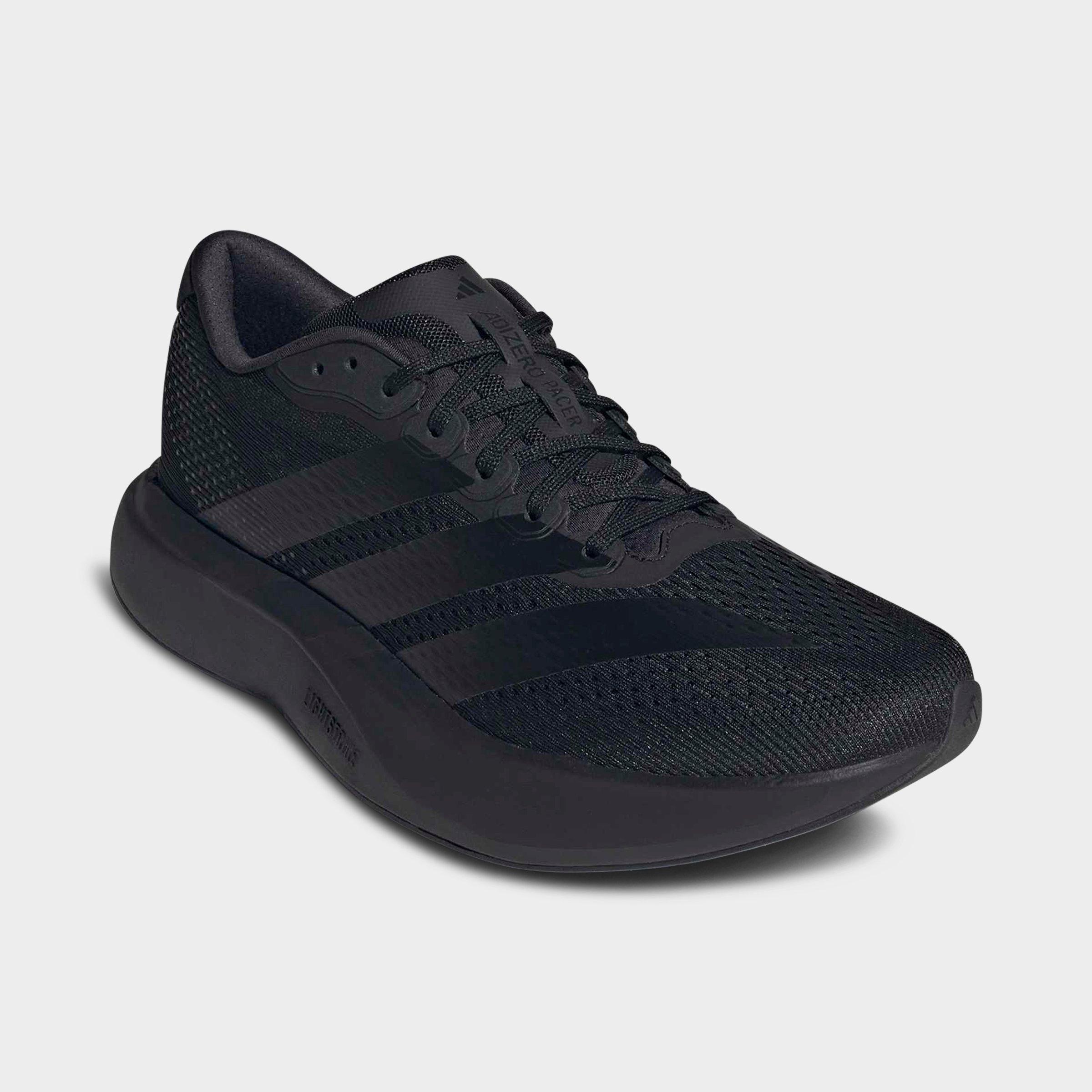 Men's adidas Adizero Pacer Running Shoes - Core Black/Core Black/Carbon - Both shoes facing left