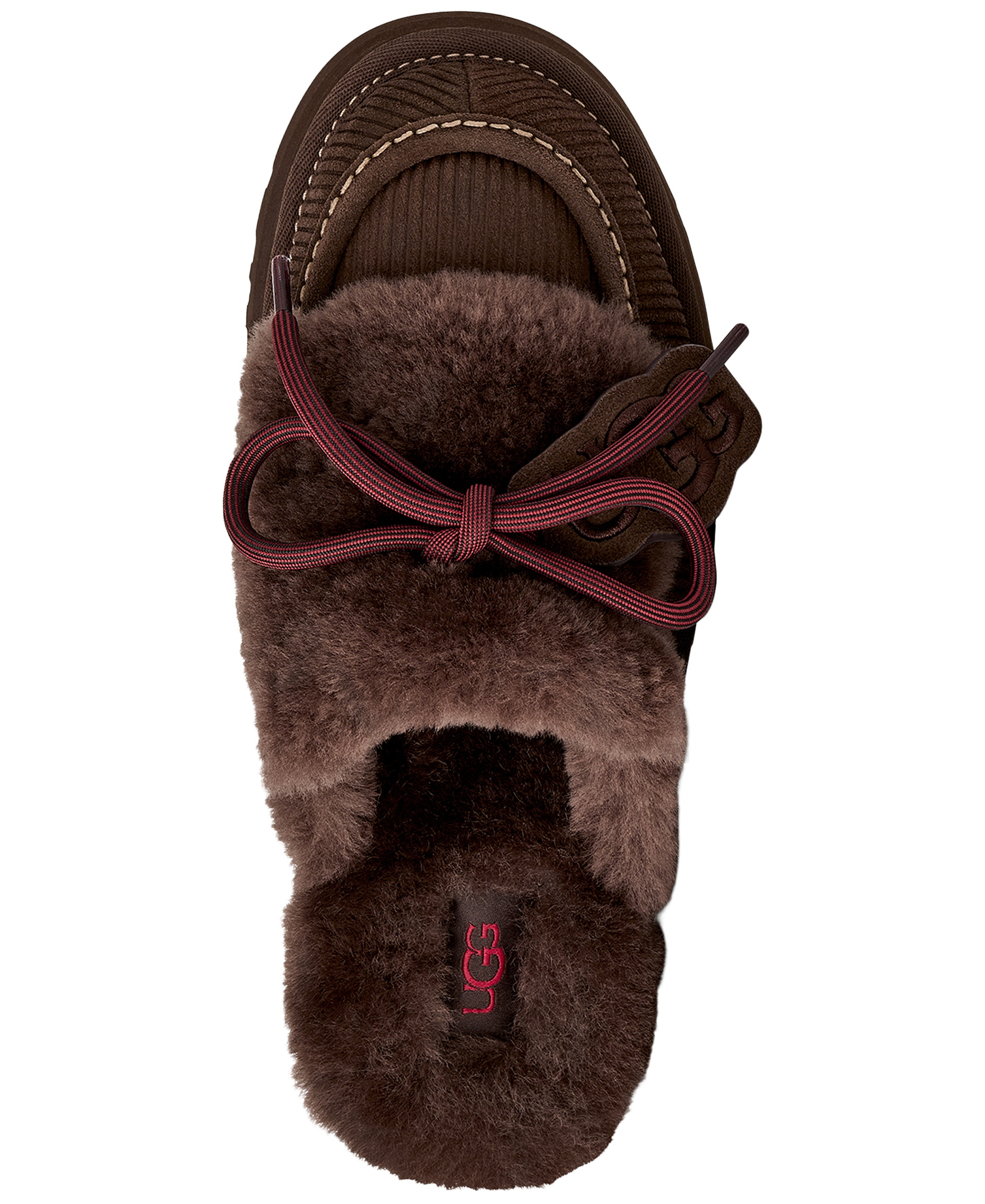 UGG® Women's Disquette Heritage Lace-Up Clog Slippers - Burnt Cedar